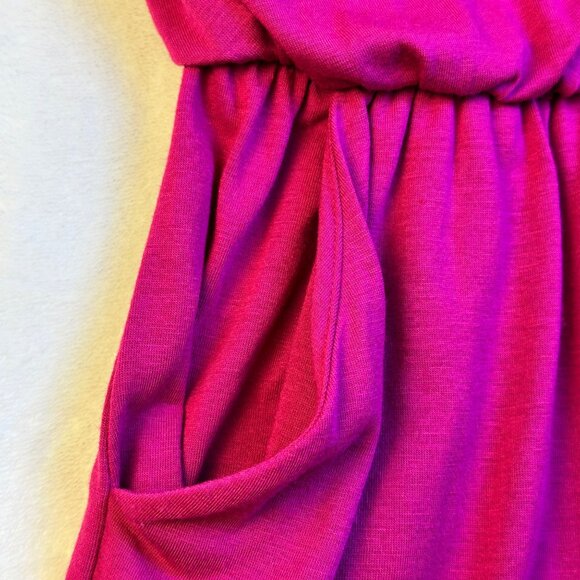 Xhilaration Womens Pink Sleeveless Romper Sz S Crochet-Pockets Comfy Feminine - Picture 12 of 12